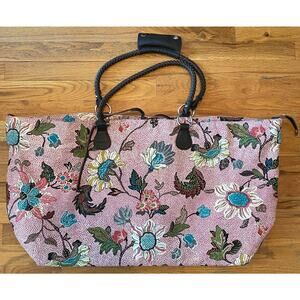 CEANNIS Weekend Bag Dusty Pink Linen $379 Excellent condition